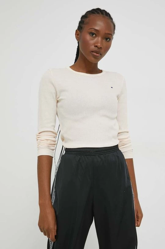 Γυναικεία Μακρυμάνικο Longsleeve Champion μπεζ 4 Γυναικεία Μακρυμάνικο Longsleeve Champion μπεζ - Image 4