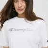 Γυναικεία Κοντομάνικο Βαμβακερό μπλουζάκι Champion άσπρο