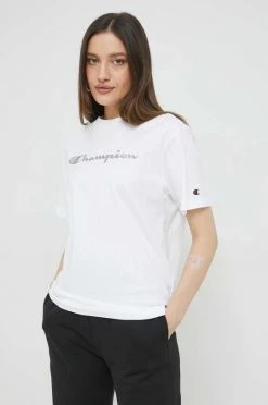 Γυναικεία Κοντομάνικο Βαμβακερό μπλουζάκι Champion άσπρο -Champion Εκπτώσεις unnamed file 575