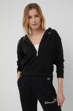 Γυναικεία Με φερμουάρ Μπλούζα Champion χρώμα: μαύρο