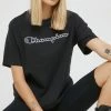 Γυναικεία Κοντομάνικο Βαμβακερό μπλουζάκι Champion μαύρο