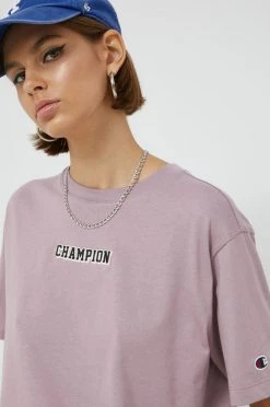 Γυναικεία Κοντομάνικο Βαμβακερό μπλουζάκι Champion μοβ -Champion Εκπτώσεις unnamed file 991