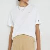 Γυναικεία Κοντομάνικο Βαμβακερό μπλουζάκι Champion άσπρο